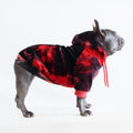 Spark Paws Dog Hoodie – Premium Dog Sweater for Small, Medium, and Large Dogs | Warm Outfits for French Bulldogs, Pitbull, Puppy, Winter Jacket Alternative - Red & Black - XL