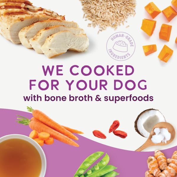 Health Extension Gently Cooked Dog Food Variety Pack – Chicken & Pumpkin, Beef & Potato, Lamb & Carrot – 9 oz Each – Human-Grade Superfood Meals for Digestion, Immunity & Coat Health (Pack of 3)