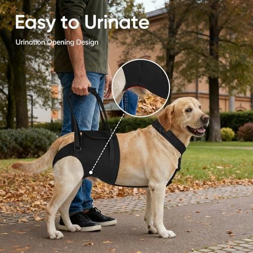 Dog Sling for Large Dogs Hind Leg Support, Senior Dogs Lift Assist Harness for Weak Back Leg Support, Help Large Breed Rear Leg Up Harness, Mobility Aids for Elderly, Injured, Paralyzed Dog, XL
