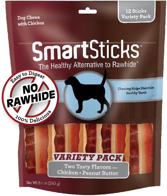 SmartBones SmartSticks, Treat Your Dog to a Rawhide-Free Chew Made With Real Meat and Vegetables