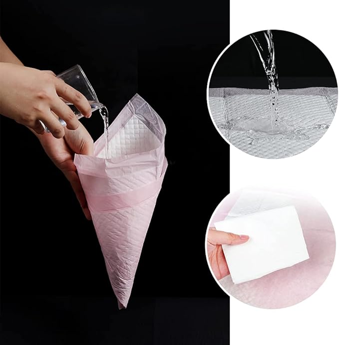Amakunft Rabbit Pee Pads, Pet Toilet/ Potty Training Pads, Super Absorbent Guinea Pig Disposable Diaper for Hedgehog, Hamster, Chinchilla, Cat, Reptile and Other Small Animal (100pcs-18 x13, Pink)