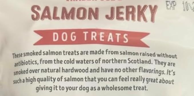 Trader Js Salmon Jerky Dog Treats 3 Count (4 oz, Salmon Jerky)