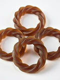 No Rawhide Puppy Teething Rings – Pumpkin (4 Rings) Grain Free Rawhide Alternative Teething Treats for Puppies