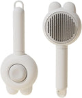 Pet Grooming Comb Steel pin Comb Golden Retriever Teddy pet Supplies pin Comb Dog cat Hair Brush(Rabbit Ear Hair Removal Comb-White)