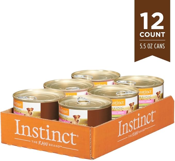 Instinct Original Small Breed, Wet Canned Dog Food, Grain Free Recipe - Real Chicken, 5.5 Ounce (Pack of 12)