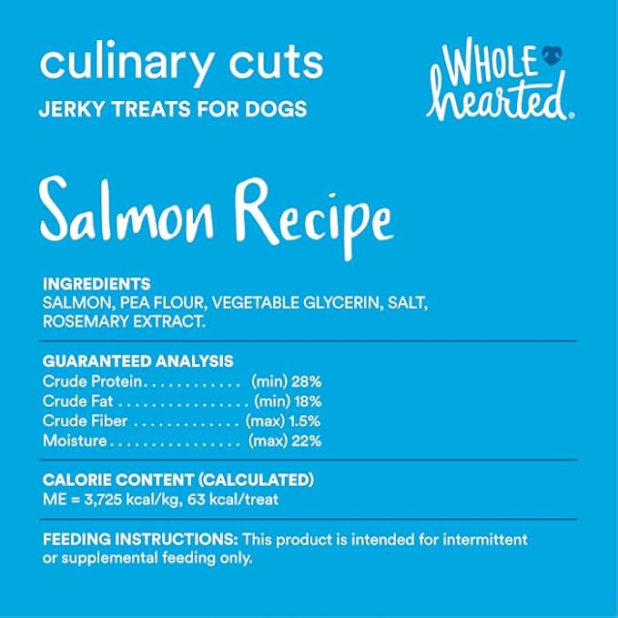 WholeHearted Culinary Cuts Salmon Recipe Jerky Dog Treats 16 oz.
