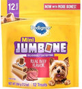 Pedigree Mini Jumbone, Real Beef Flavor (Pack of 4)