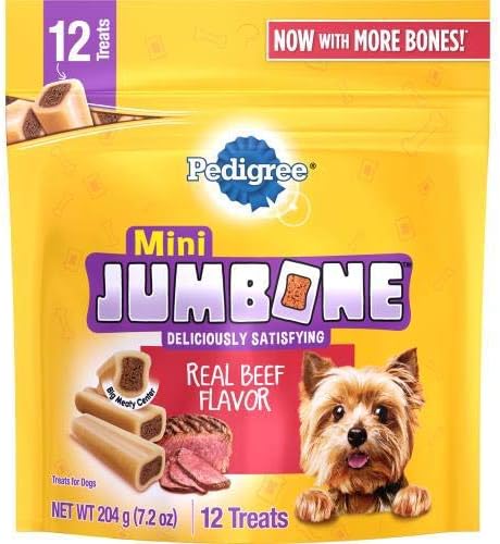 Pedigree Mini Jumbone, Real Beef Flavor (Pack of 4)