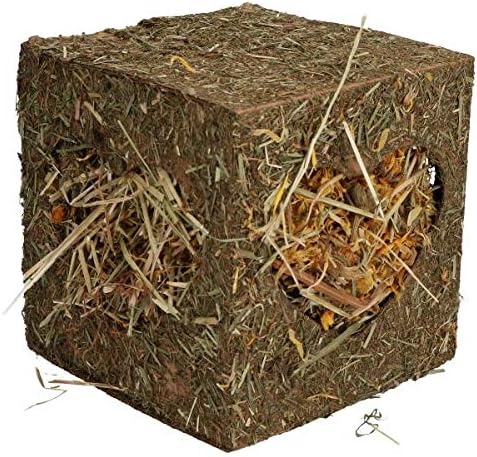 AB Tools Two Small Animals Guinea Pigs Rabbits Boredom Breaker Medium Hay Cubes