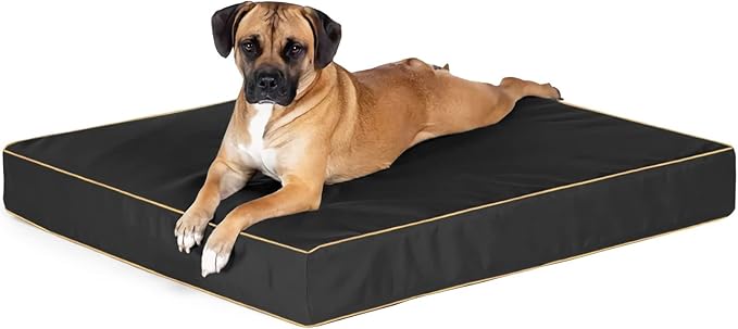 Dog Bed Cover,Waterproof Tough Plastic DIY Pet Bed Cover,Non Stick Hair Easy to Clean Rectangular Fillable Dog Bed Covers with Zipper(Black,30" L x 20" W x 4" Th,Cover Only)