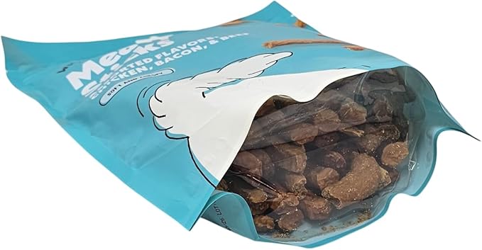 Wiggles & Wags Meaty Sticks Assorted Chicken, Bacon and Beef Flavor Dog Treats, 1 Pound Bag