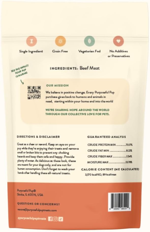 Beef Sausage Dog Treats, 10 Pack – All Natural, Single Ingredient, Grain-Free Chews for Dogs | Premium European Quality | High-Protein, Air-Dried, Healthy Snack