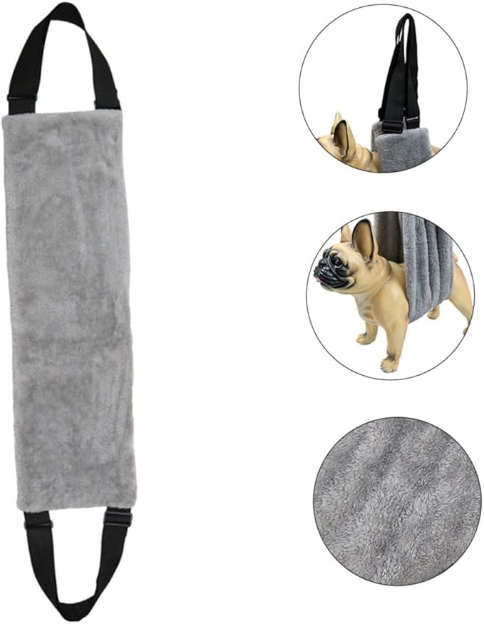 BESTonZON Comfortable Dog Sling Harness for Rehabilitation Fleece Material Support Vest for Weak Senior Dogs Dog Lifting Harness for Rear Legs for Mobility Assistance