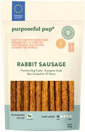 Rabbit Sausage Dog Treats, 10 Pack – All Natural, Single Ingredient, Grain-Free Chews for Dogs | Premium European Quality | High-Protein, Air-Dried, Healthy Snack
