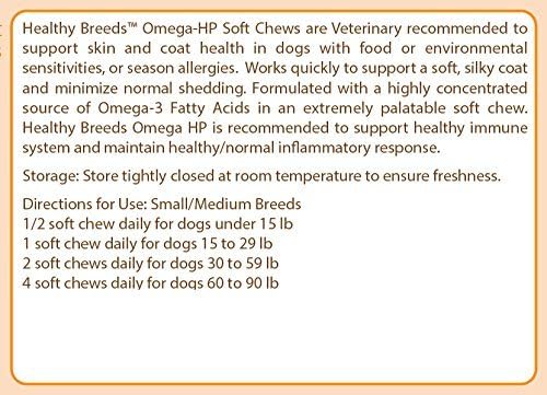 Healthy Breeds Portuguese Podengo Pequeno Omega HP Fatty Acid Skin and Coat Support Soft Chews 60 Count