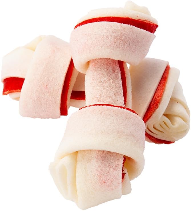 Dingo 95014 Mini Bones, Rawhide For Small/Toy Dogs, Red,14-Count