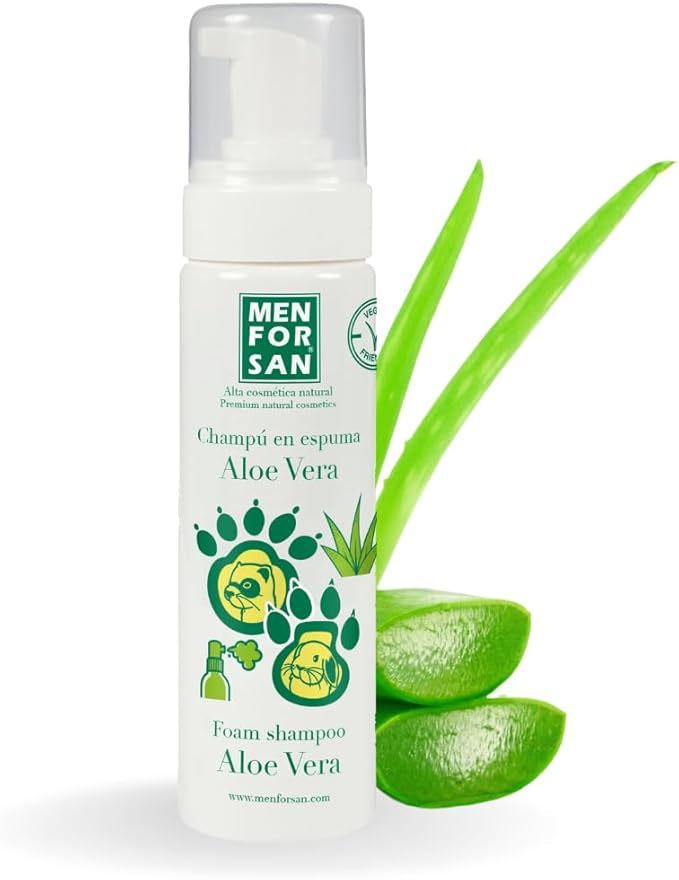MENFORSAN Foam Shampoo with Aloe Vera for Guinea Pigs, Rodents & Ferrets, activates and vivifies Skin Cells, exerting a deep Soothing, moisturizing Action - 7 fl oz
