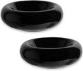 6.1 Inch Cat Bowls, 7 oz Ceramic Cat Food Bowl, Whisker Fatigue Relief Bowl, Anti-Vomiting, Protect Spine, Perfect for Indoor Cats(2pc Black)
