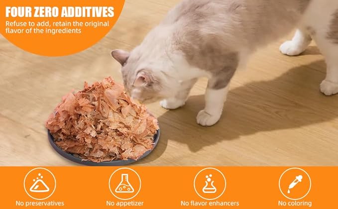 Purrfect Paws Premium Dried Bonito Flakes: Delicious Treats for Dogs & Cats - All-Natural and High in Protein - 4oz Bag