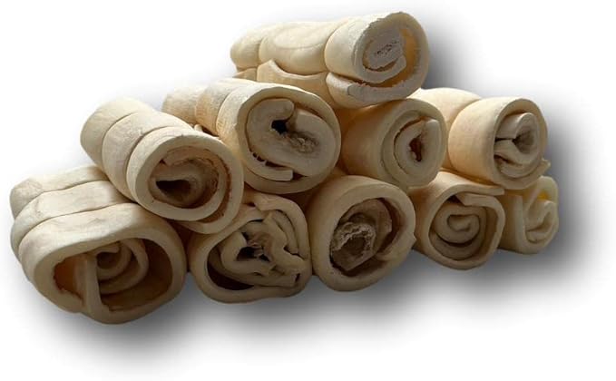 Top Dog Chews – 3” Mini Cheek Rolls, 10 Pack, Long Lasting Dog Bones for Aggressive Chewers, Rawhide Free Dog Treats