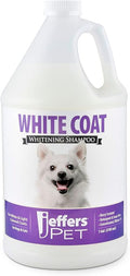 Jeffers Pet White Coat Whitening Shampoo for Dogs & Cats 128 oz – Concentrated Coconut Based Soap Free Grooming Shampoo, Berry Scent Conditioning Coat Care Formula, White & Light Coat Essentials