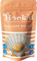 Totally Hook'd Freeze‑Dried Single‑Ingredient Treats, High‑Protein Omega-3 Training Snack for Dogs & Cats (1 Ounce, Scallops)