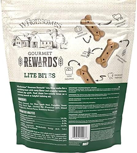 SPORTMiX Wholesomes Gourmet Rewards Lite Bites Dog Biscuits, Lamb, 3Lb. Bag, 2100368