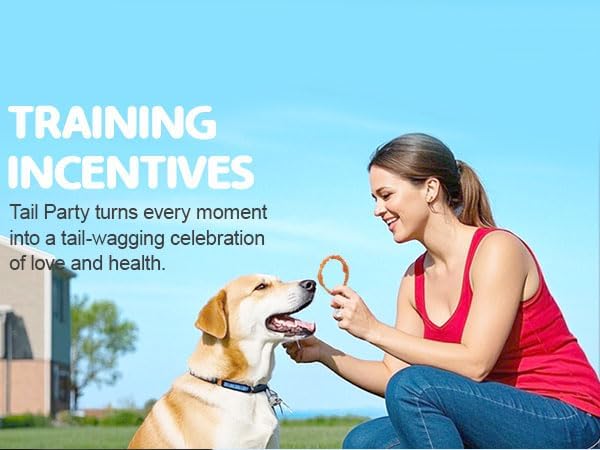 TailParty Turkey Tendons for Dogs with Fish Oil & Taurine: All Natural Dental Chews & Training Treats, Long Lasting Snack for Health-Conscious Pet Owners(Ring, 1 lb)