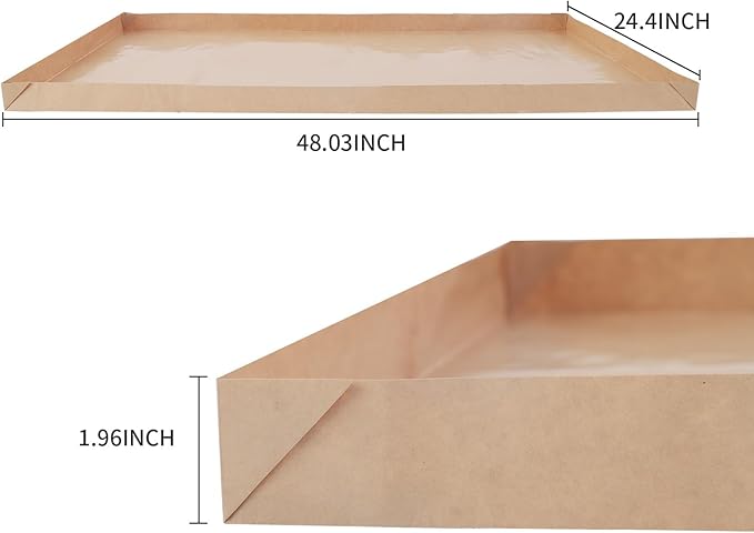 Disposable Guinea Pig Cage Liners, 36"x 24" Large Liner Bag for Guinea Pig Cage Bottom, Water-Resistant Kraft Paper (8 Pack)