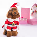 NACOCO Pet Christmas Costumes Dog Suit with Cap Santa Claus Suit Dog Hoodies Cat Xmas Costumes (Red, L)