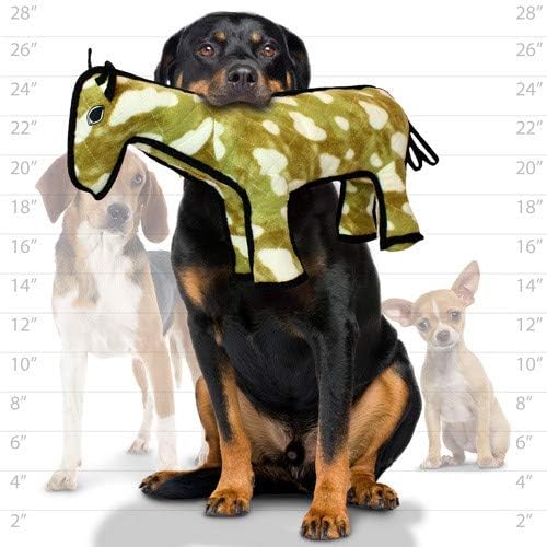 TUFFY - World's Tuffest Soft Dog Toy -Barnyard- Multiple Layers. Made Durable, Strong & Tough. Interactive Play (Tug, Toss & Fetch). Machine Washable & Floats. (Horse, Large 2 Pack)