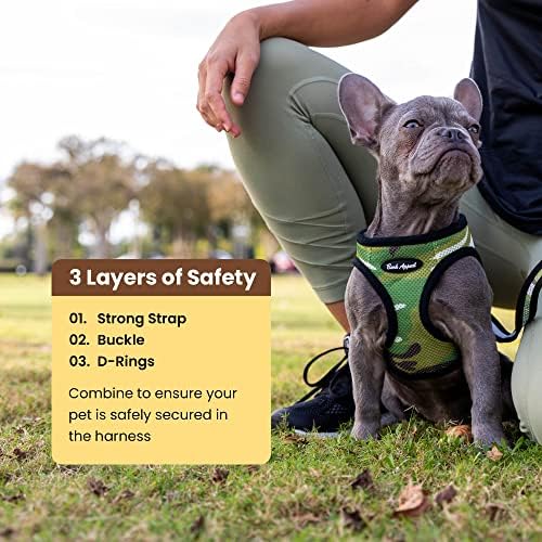 Bark Appeal Pink Camo Step-in Dog Harness for X-Large to 2X-Large Sized Pets – Updated Sizing, Re-Measuring is Essential – Soft Vest Harness – Anti-Choke with Adjustable Strap & Heavy Duty Clip – XXL