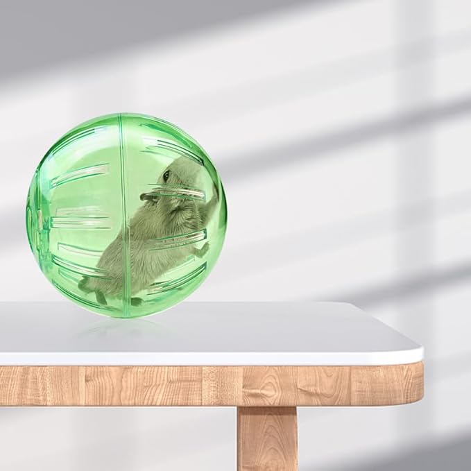 POPETPOP 4 Inch Transparent Hamster Running Ball for Small Pets Exercise Portable Toy for Gerbils Chinchillas Guinea Pigs Indoor Outdoor Play