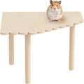 Mini&moe Hamster Platform - Small Animal Play Wooden Heigh Platform for Exercise Wheel Food Bowl Water Bottle and Other Cage Accessories