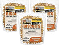 K9 Granola Factory 3 Pack of Simply Biscuits with Peanut Butter, Small (350 Count / 16 Ounce Bag)