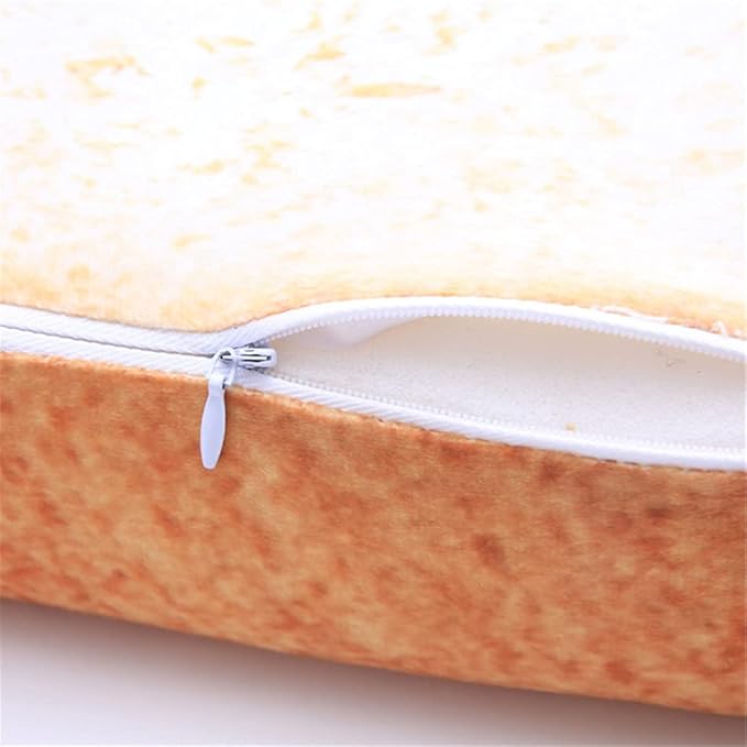 RemeeHi Comfortable Machine Top Pet Bed with Memory Foam and Zipper Removable Cover Sleeping Bed for Dog & Cat Toast with Strawberry （60x60 cm