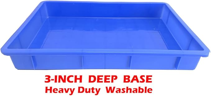 3-Story Rats Mice Mouse Hamster Gerbil Animal Critter House Habitat Cage Narrow 3/8 Inch Wire Body Safety Door Prevent Escape and Stuck with 3-Inch Deep Tray