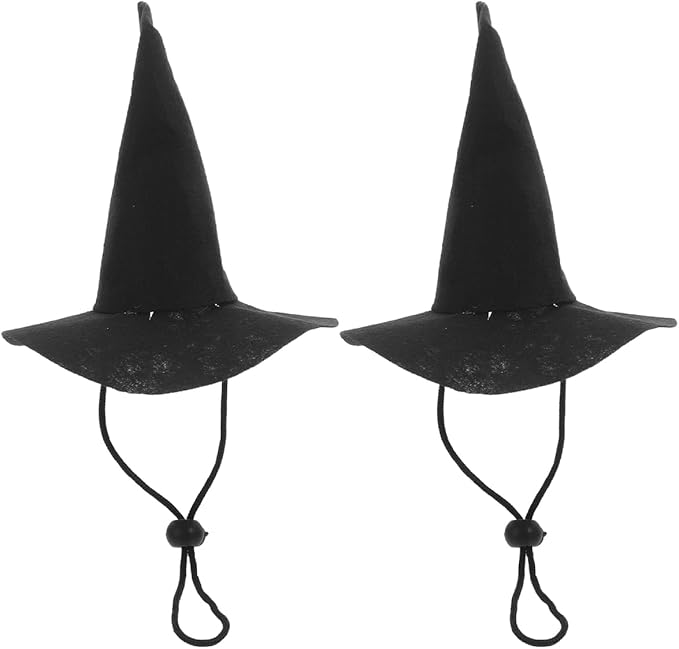 BESTOYARD Halloween Pet Hat Witch Hat for Dogs and Cats Adjustable Pet Headwear Reusable Washable Halloween Costume Accessory for Pets Party Cosplay