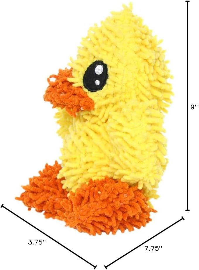 MIGHTY- Microfiber Ball - Farm – Made with Squeaker Balls and Minimal Stuffing. Strong & Tough. Interactive Play. Machine Washable & Floats (Duck, Jr 2 Pack)