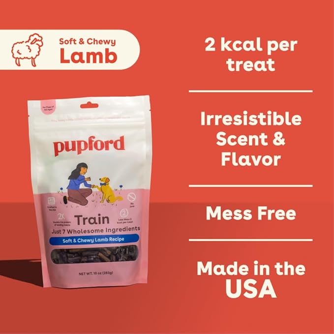 Pupford Soft & Chewy Training Treats for Dogs & Puppies (Lamb, 5 oz)
