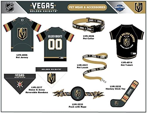 Pets First NHL Las Vegas Golden Knights Jersey for Dogs & Cats, X-Large. - Let Your Pet Be A Real NHL Fan!