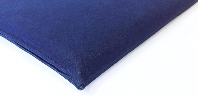 Luxurious Comfort Pet Dog Bed External Cover for Small and Large Dogs - Cover ONLY (47"x29" (45"x27"x3"), Denim - Blue)