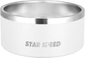 100oz Large Stainless Steel Dog Bowl. Extra Large Water Bowls for Large Dogs with Rubber Bottom, Drop Resistant and Durable, Keeps Cold, Fits Different Size Big Dog Food Bowls.(100 OZ, White)