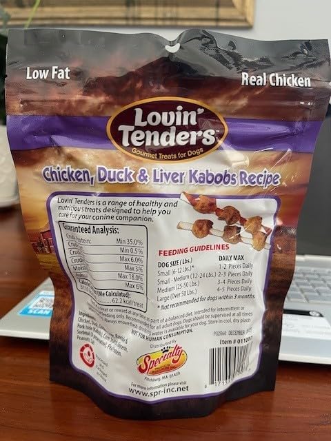 Lovin' Tenders Chicken, Duck, & Liver Kabobs, 7 oz