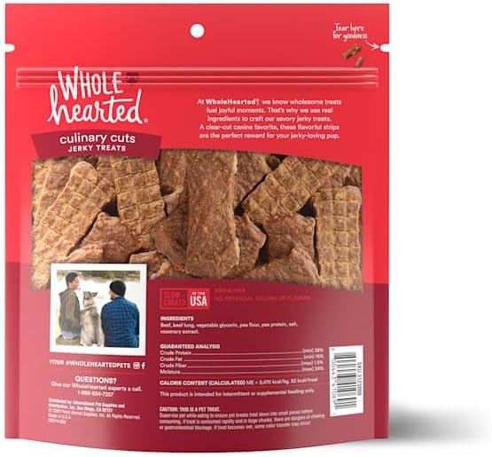 WholeHearted Culinary Cuts Beef Recipe Jerky Dog Treats 16 oz.