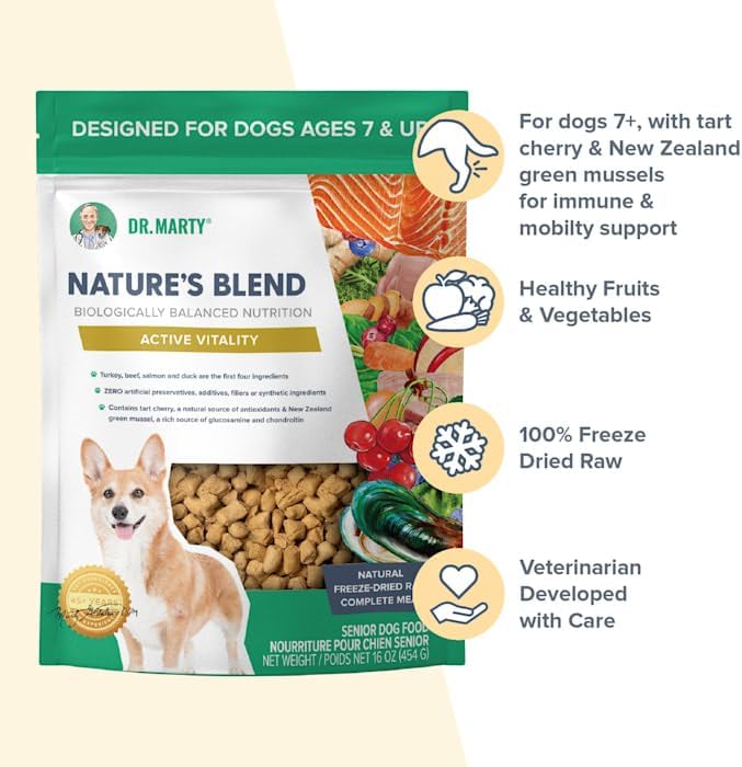 Dr. Marty Nature's Blend Active Vitality Freeze Dried Dog Food, 16 oz.