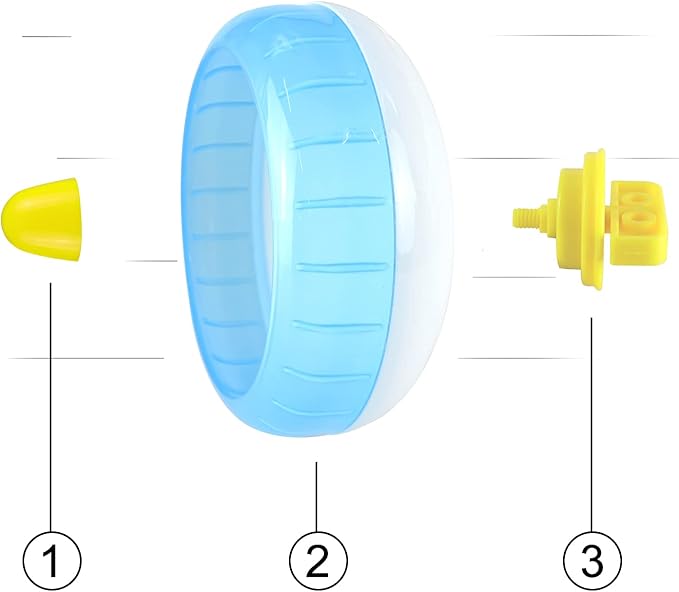 WishLotus Hamster Running Wheel, Silent Jogging Exercise Toy Hamsters Cage Accessory for Drawf Hamster Golden Silk Shih Tzu Bear (Blue)