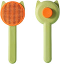 Pet Grooming Comb Steel pin Comb Golden Retriever Teddy pet Supplies pin Comb Dog cat Hair Brush(Green-Ear Style)