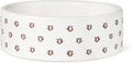 Fringe Studio Speckled Block Bone Small Wax Resist Ceramic Pet Bowl (5" Diameter x 1.75" H, 12 fl.oz.), PetShop Collection (473501)