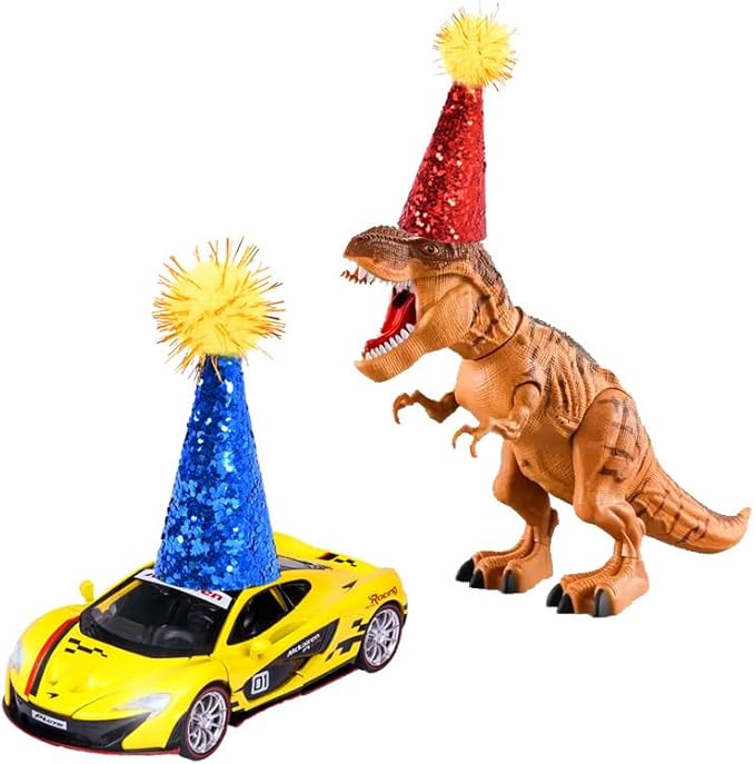 20 Pcs Mini Party Hats for Small Pets | Multi-Color Glitter Tiny Hats for Hamster Guinea Pig Lizard Stuffed Animals - Perfect for Small Pet Birthday Party Accessories, Cake Toppers & DIY Crafts
